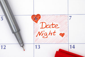 Date Night marked on calendar