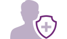 person with medical badge icon