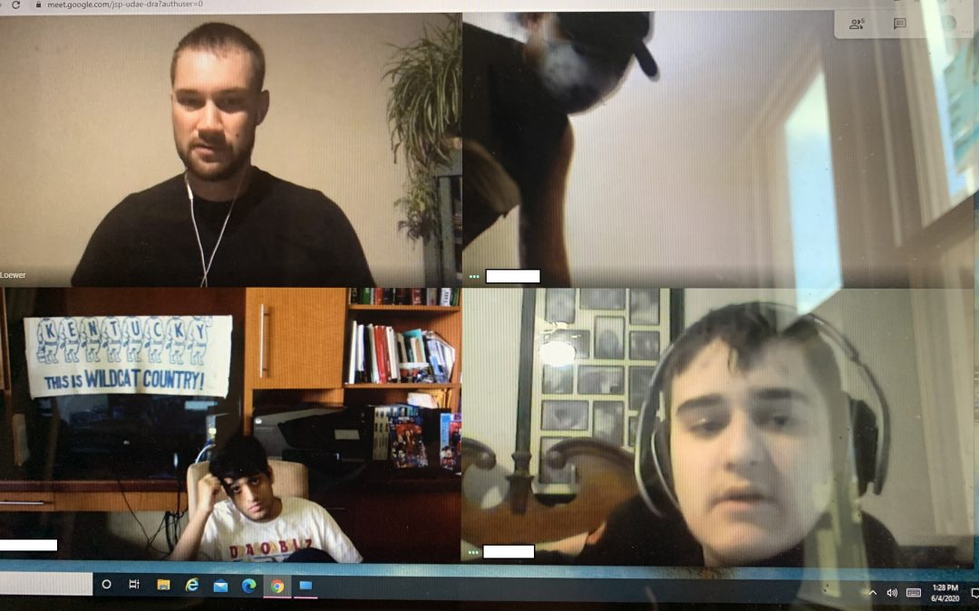 photo of Summer Youth on virtual meeting