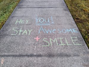 positive messages through chalk art