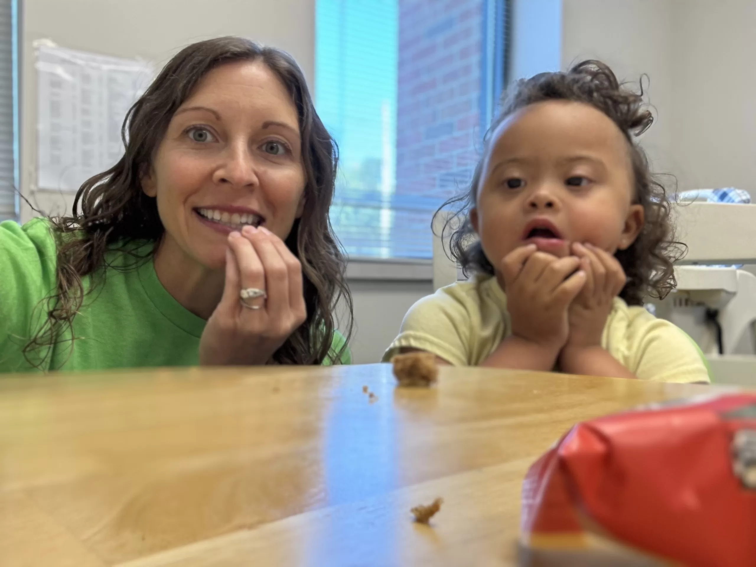 Child engaged in speech therapy session